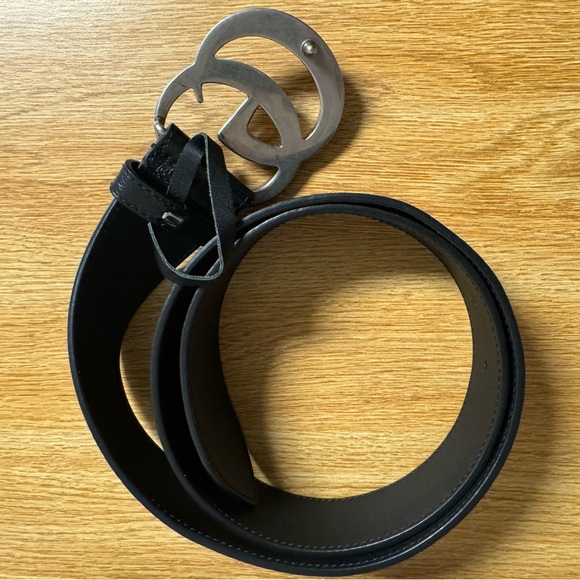 black wide silver gucci belt size 85 - Picture 4 of 5